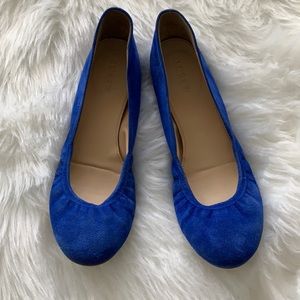 J. CREW blue suede shoes